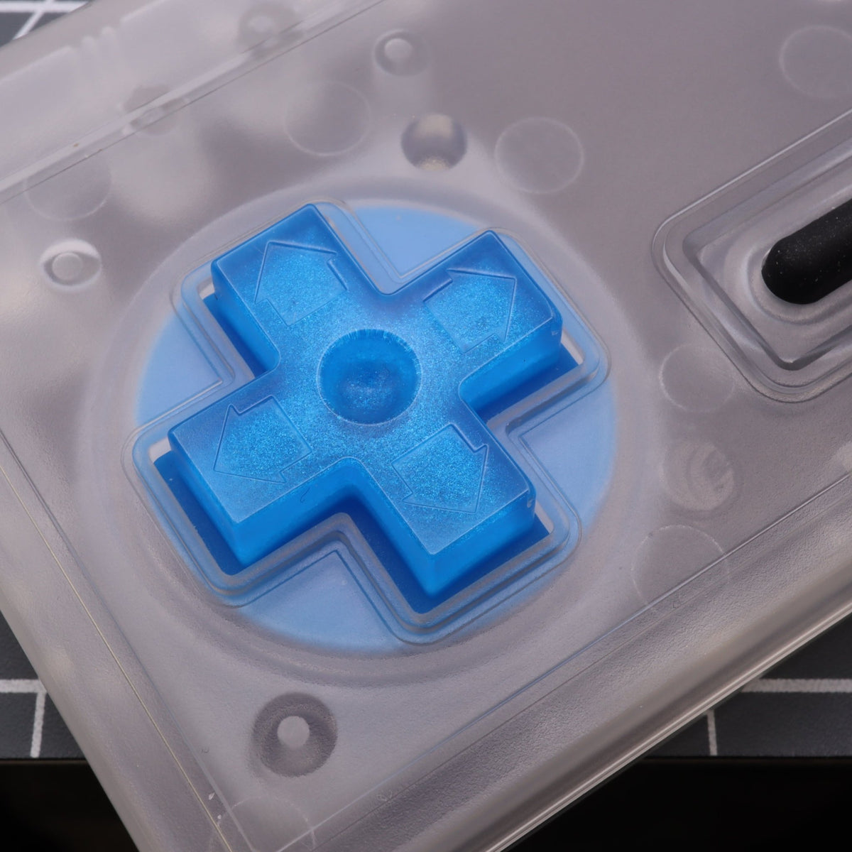 Hand cast custom resin buttons for Nintendo NES controller NES-004 (also fits Game Boy DMG-01) - Blueberry Candy | Lab Fifteen Co - 10