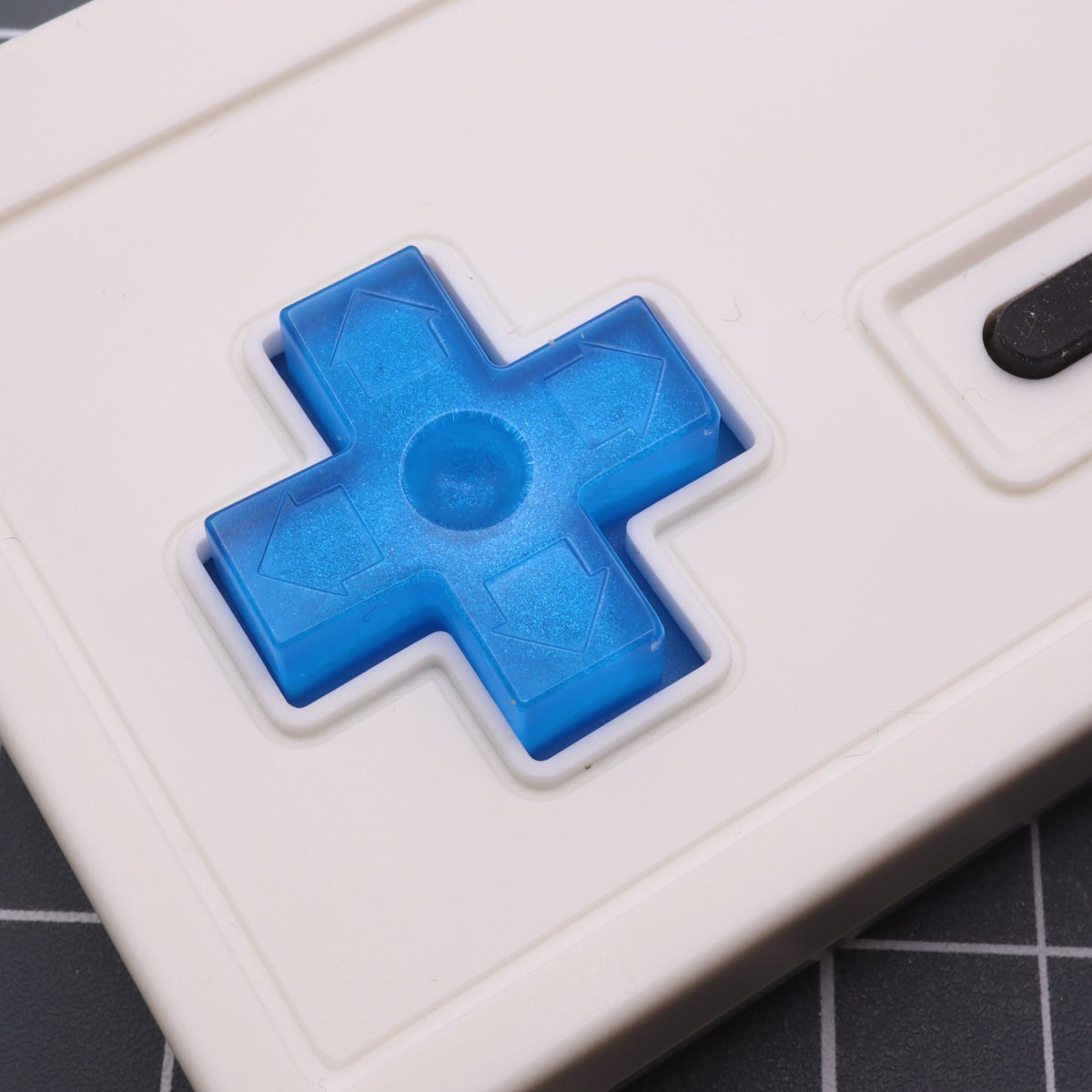 Hand cast custom resin buttons for Nintendo NES controller NES-004 (also fits Game Boy DMG-01) - Blueberry Candy | Lab Fifteen Co - 9