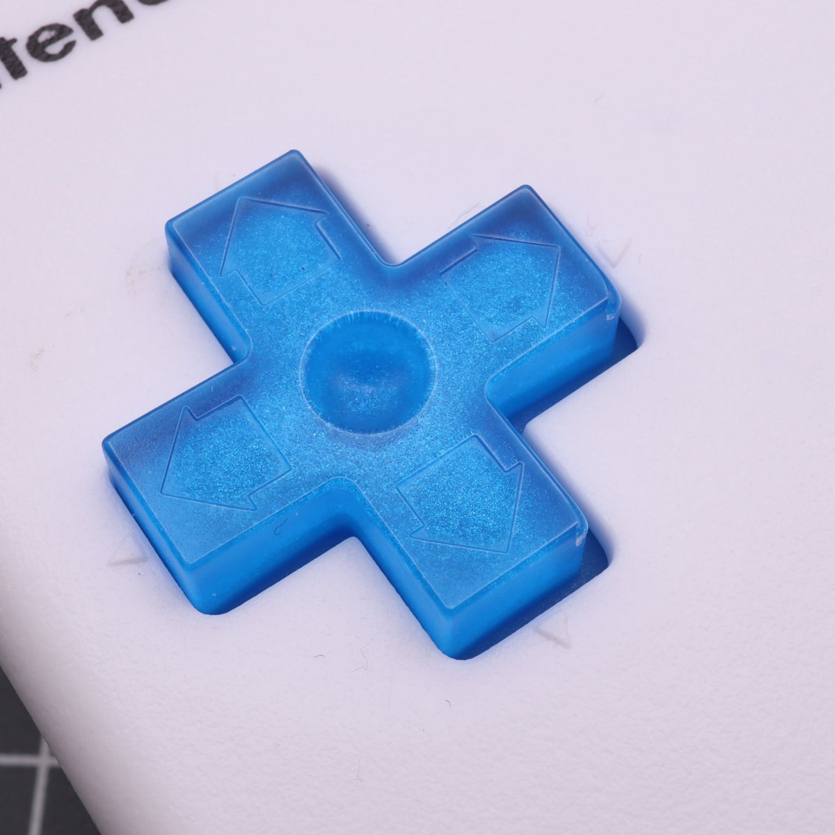 Hand cast custom resin buttons for Nintendo NES controller NES-004 (also fits Game Boy DMG-01) - Blueberry Candy | Lab Fifteen Co - 4