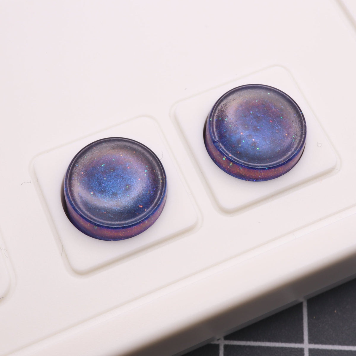 Hand cast custom resin buttons for Nintendo NES controller NES-004 (also fits Game Boy DMG-01) - Cosmic Blue | Lab Fifteen Co - 13
