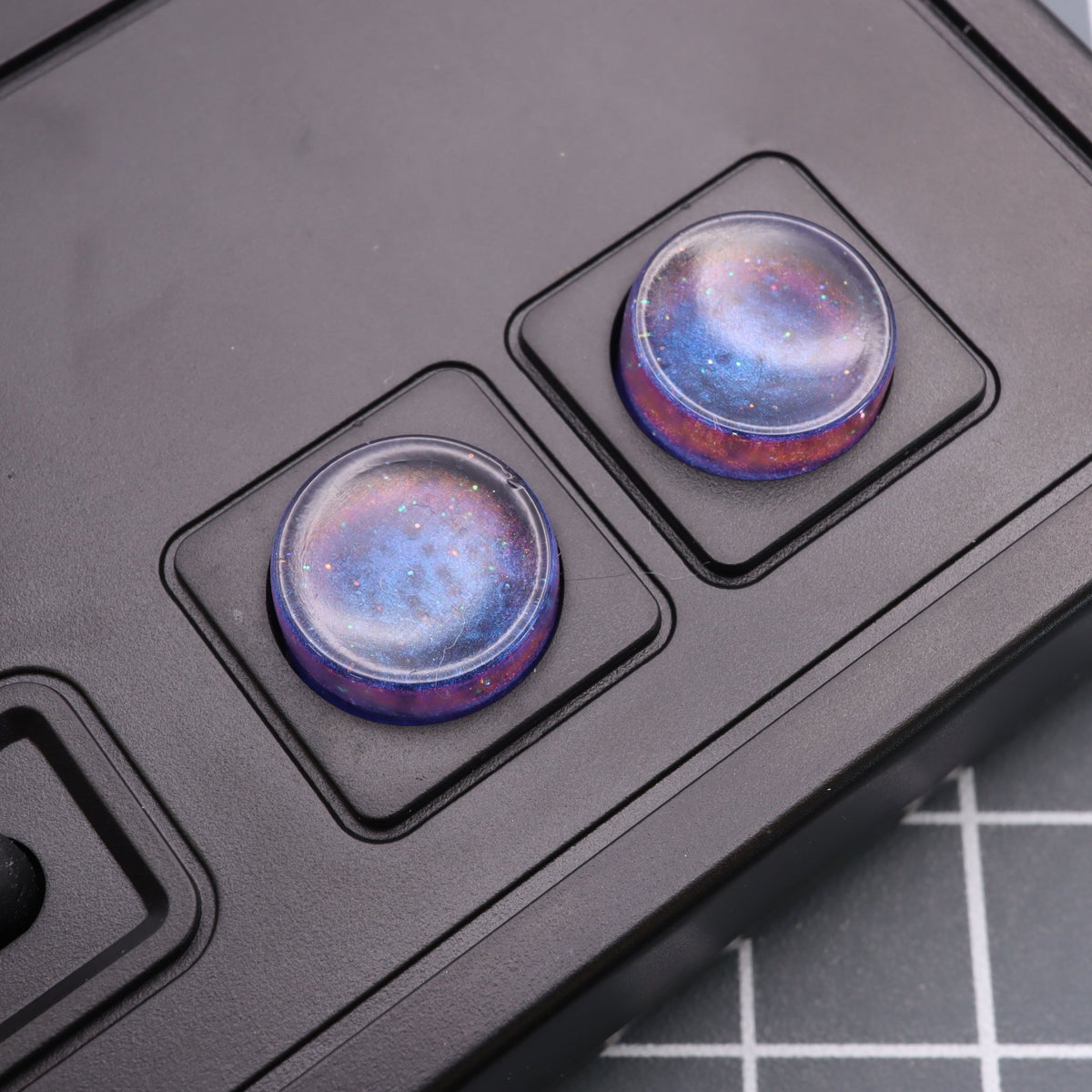 Hand cast custom resin buttons for Nintendo NES controller NES-004 (also fits Game Boy DMG-01) - Cosmic Blue | Lab Fifteen Co - 3