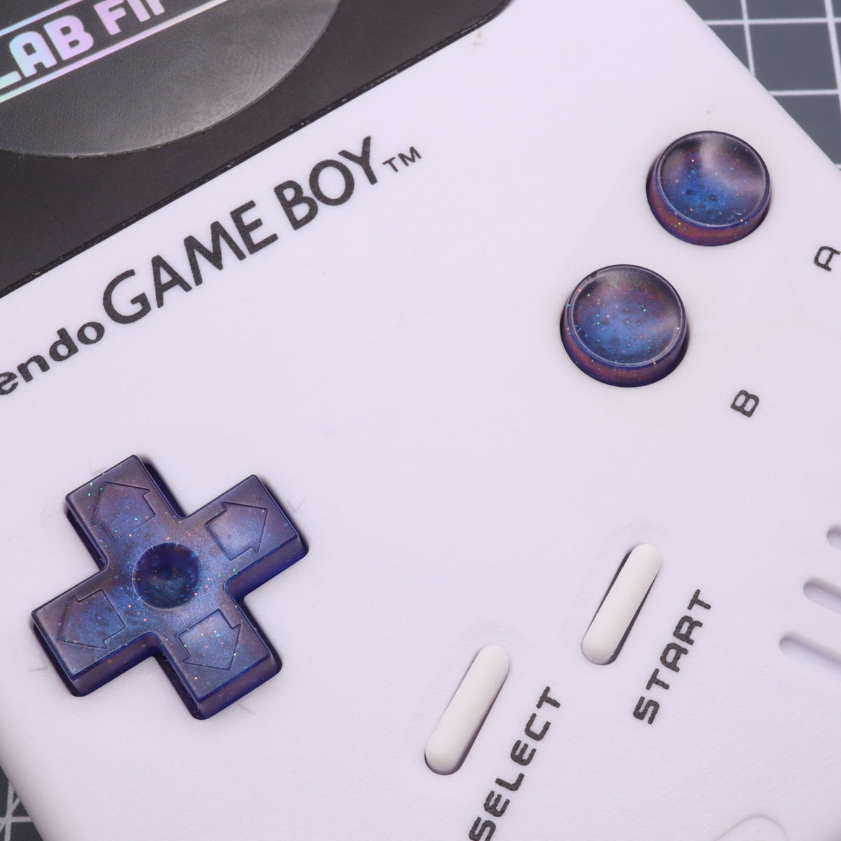 Hand cast custom resin buttons for Nintendo NES controller NES-004 (also fits Game Boy DMG-01) - Cosmic Blue | Lab Fifteen Co - 8