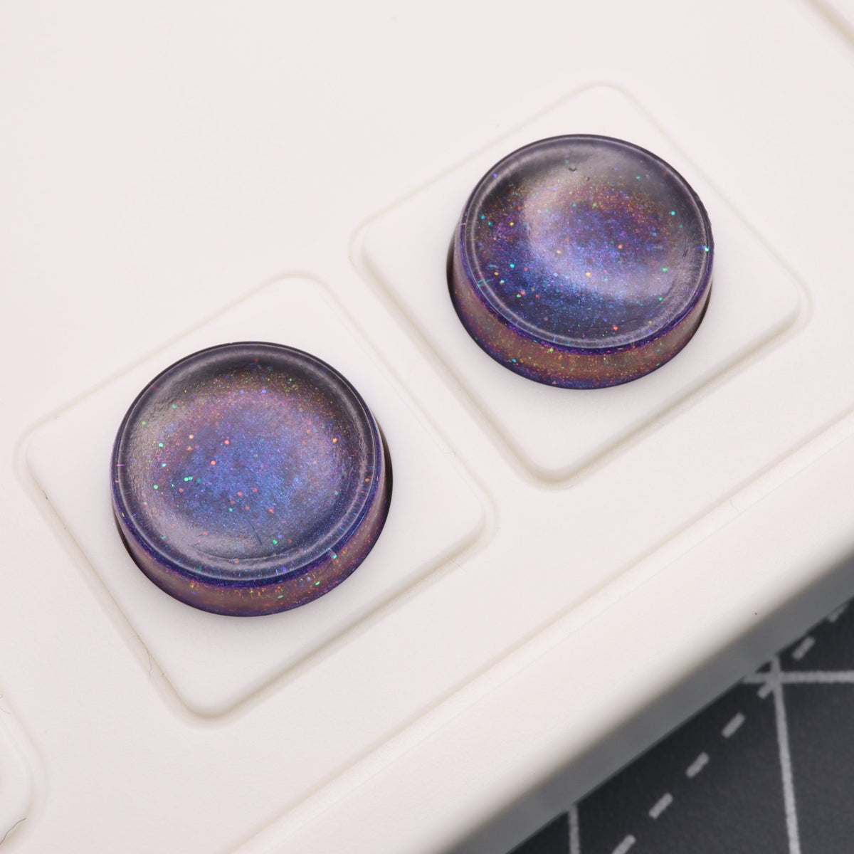 Hand cast custom resin buttons for Nintendo NES controller NES-004 (also fits Game Boy DMG-01) - Cosmic Purple | Lab Fifteen Co - 12