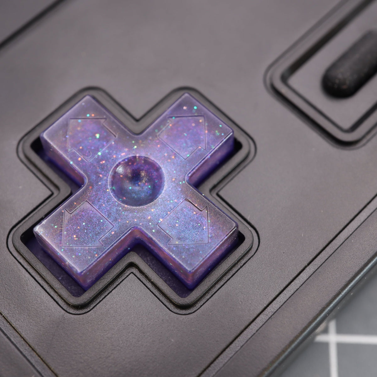 Hand cast custom resin buttons for Nintendo NES controller NES-004 (also fits Game Boy DMG-01) - Cosmic Purple | Lab Fifteen Co - 2