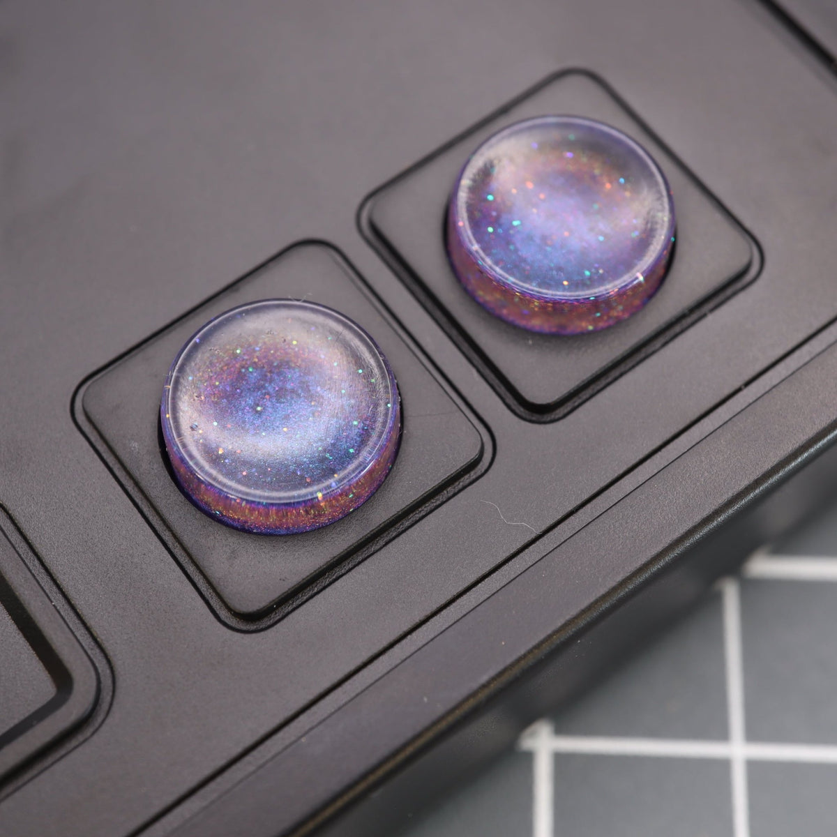 Hand cast custom resin buttons for Nintendo NES controller NES-004 (also fits Game Boy DMG-01) - Cosmic Purple | Lab Fifteen Co - 3