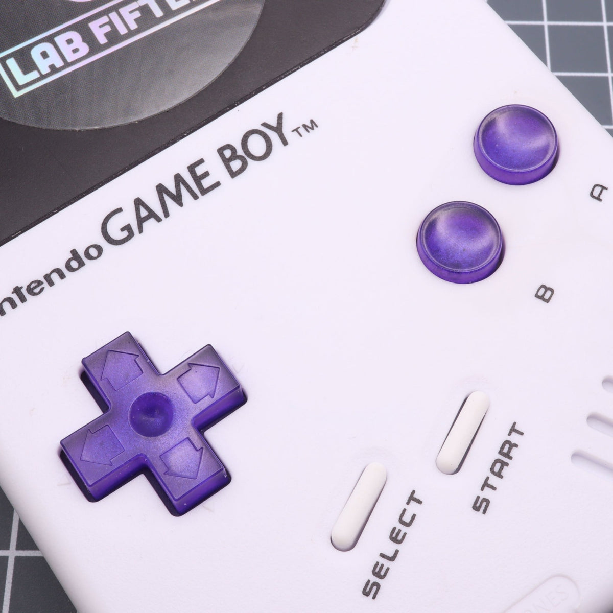 Hand cast custom resin buttons for Nintendo NES controller NES-004 (also fits Game Boy DMG-01) - Grape Candy | Lab Fifteen Co - 3