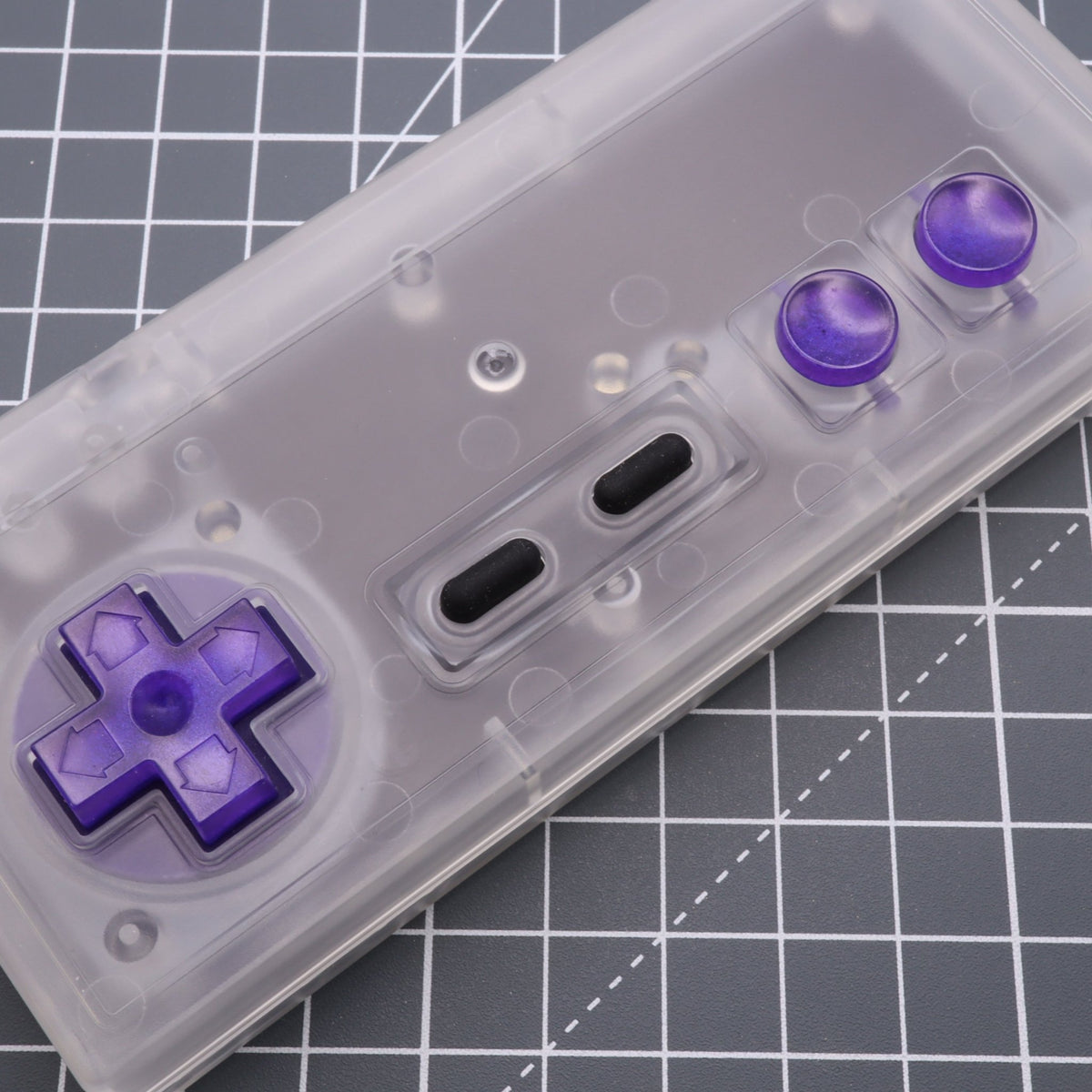Hand cast custom resin buttons for Nintendo NES controller NES-004 (also fits Game Boy DMG-01) - Grape Candy | Lab Fifteen Co - 10