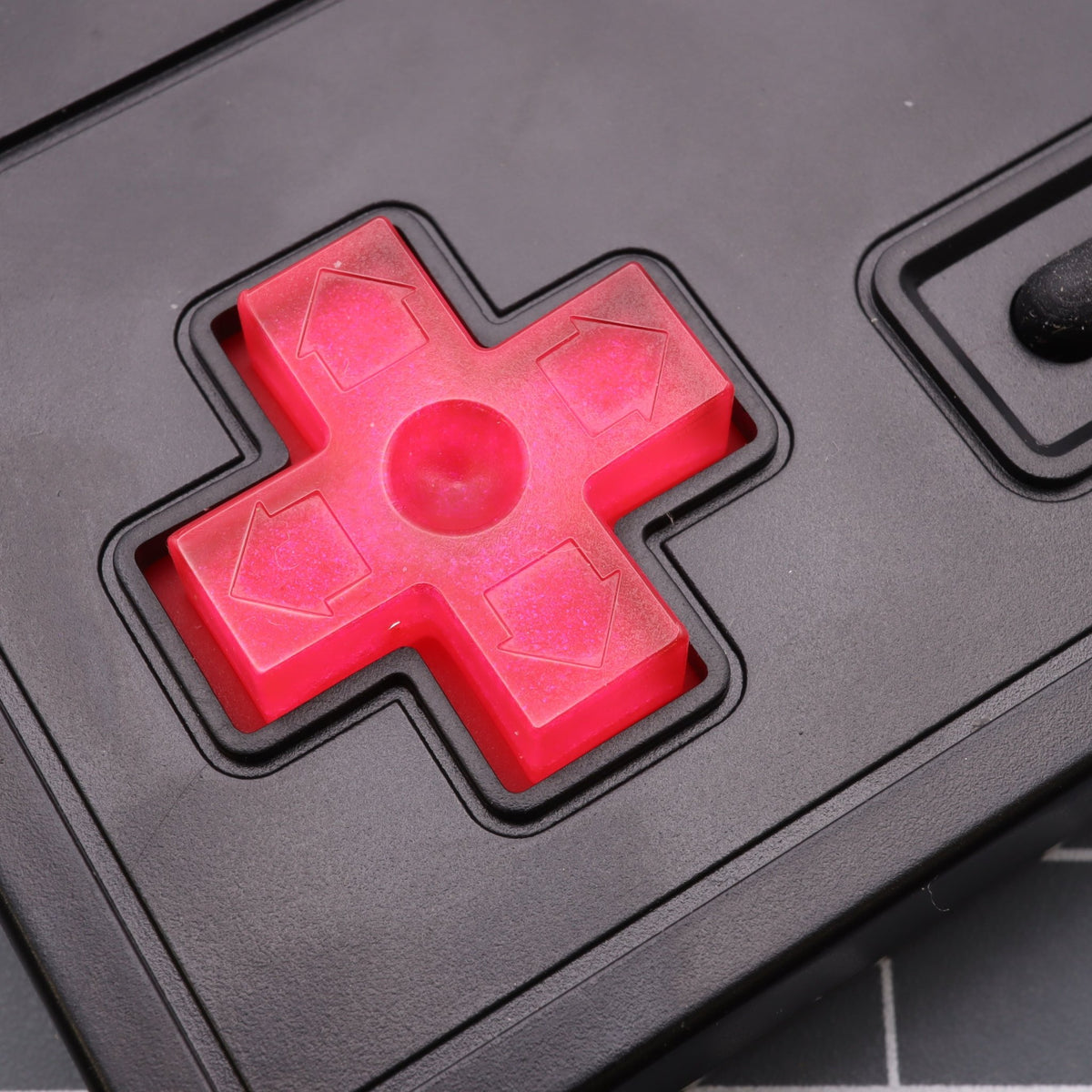 Hand cast custom resin buttons for Nintendo NES controller NES-004 (also fits Game Boy DMG-01) - Raspberry Candy | Lab Fifteen Co - 10