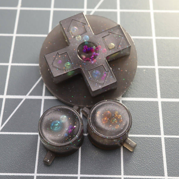 Hand cast custom resin buttons for Nintendo NES controller NES-004 (also fits Game Boy DMG-01) - Solar System | Lab Fifteen Co