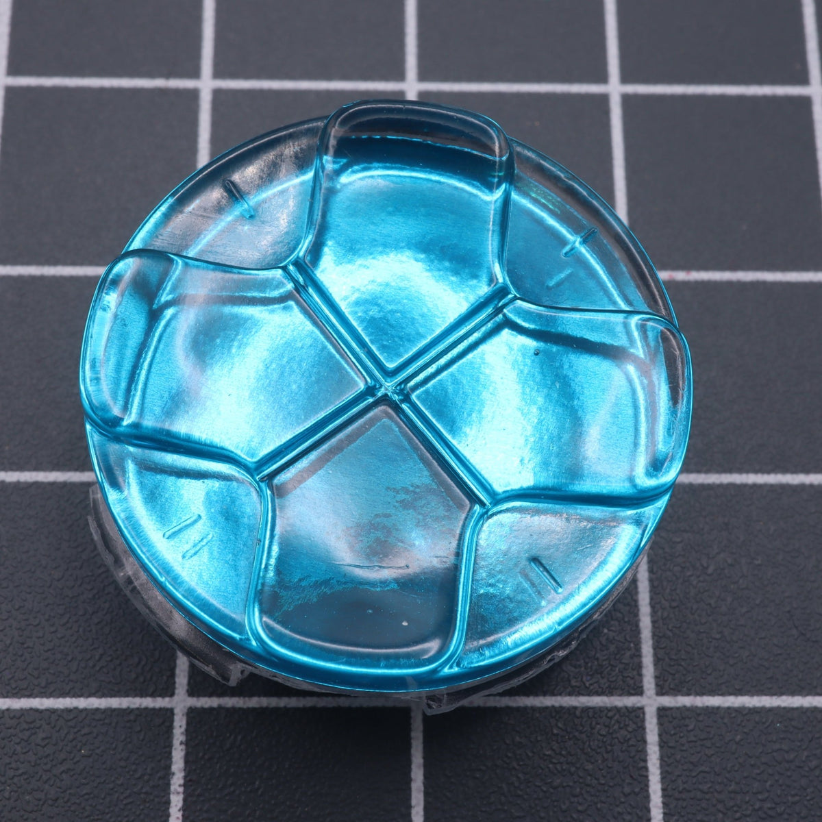 Hand cast custom resin buttons for Sega Game Gear - Chrome blue | Lab Fifteen Co - 2