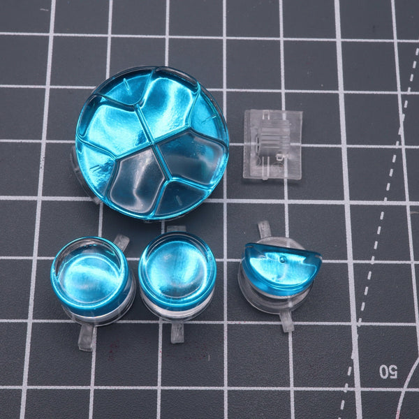 Hand cast custom resin buttons for Sega Game Gear - Chrome blue | Lab Fifteen Co - 1