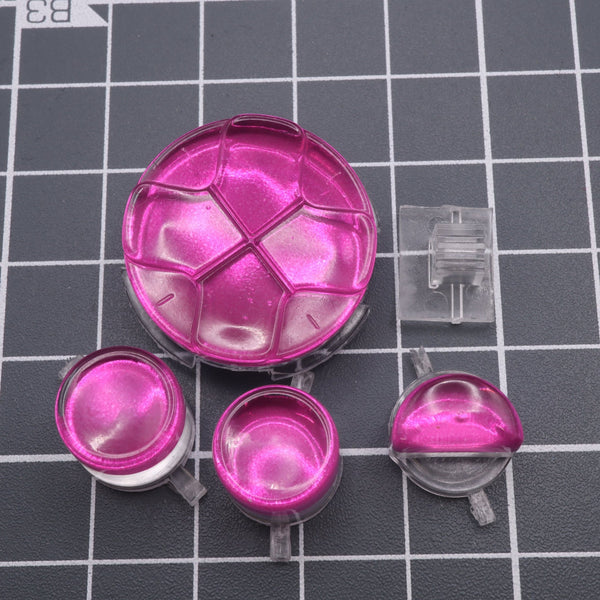 Hand cast custom resin buttons for Sega Game Gear - Chrome pink | Lab Fifteen Co - 1