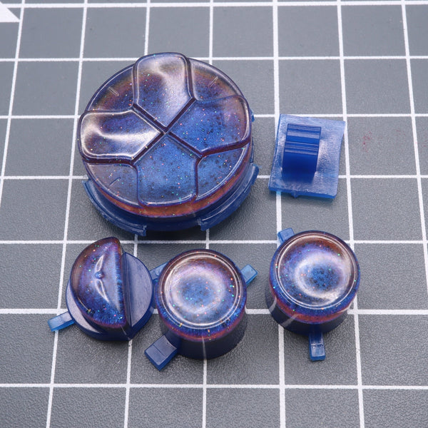 Hand cast custom resin buttons for Sega Game Gear - Cosmic blue | Lab Fifteen Co - 1