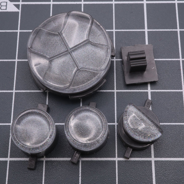 Hand cast custom resin buttons for Sega Game Gear - Metallic silver | Lab Fifteen Co - 1