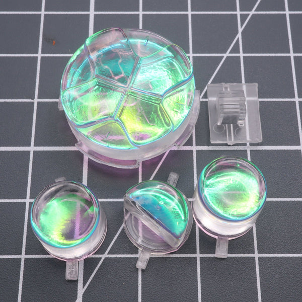 Hand cast custom resin buttons for Sega Game Gear - Sunset opal | Lab Fifteen Co - 1