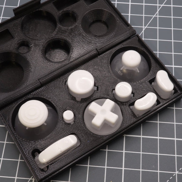 Hand cast custom resin buttons for Nintendo GameCube controller - Glow in the Dark Aqua | Lab Fifteen Co