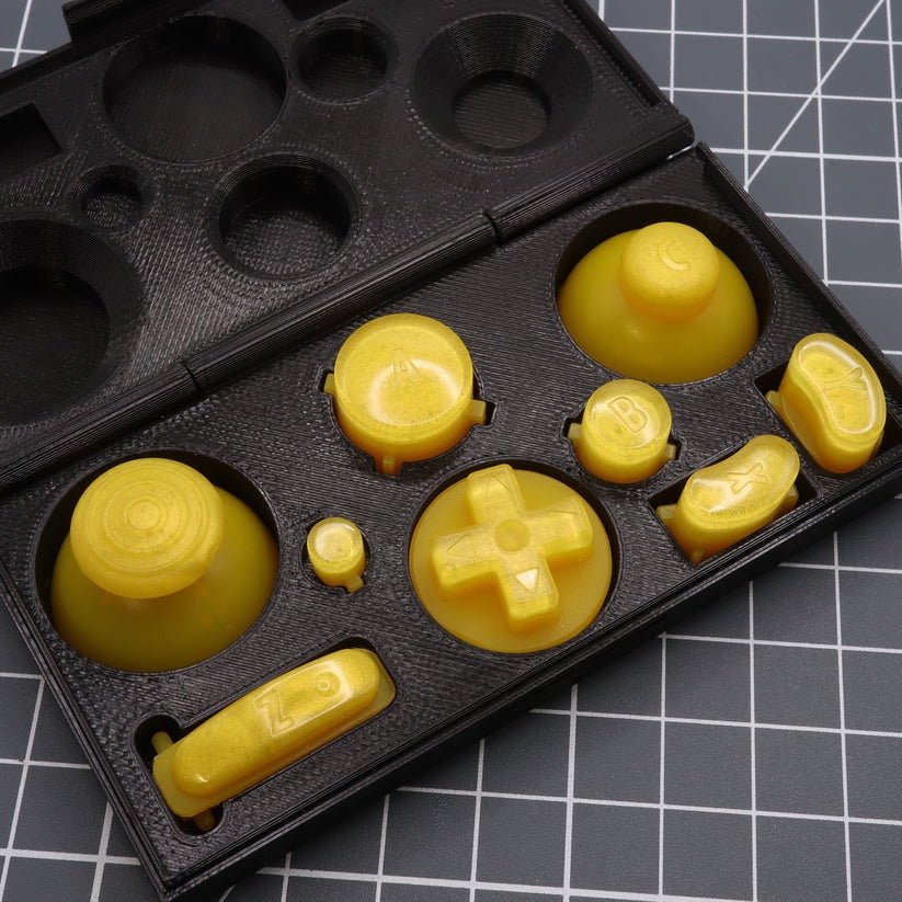 Hand cast custom resin buttons set for Nintendo GameCube - Lemon candy [NGC] | Lab Fifteen Co - 7