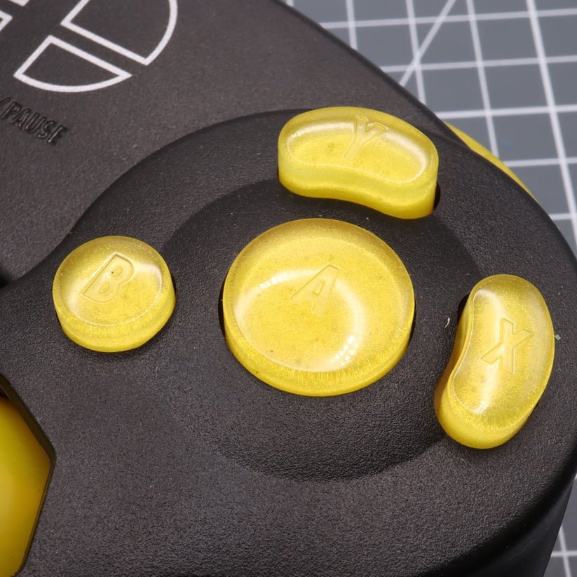 Hand cast custom resin buttons set for Nintendo GameCube - Lemon candy [NGC] | Lab Fifteen Co - 5