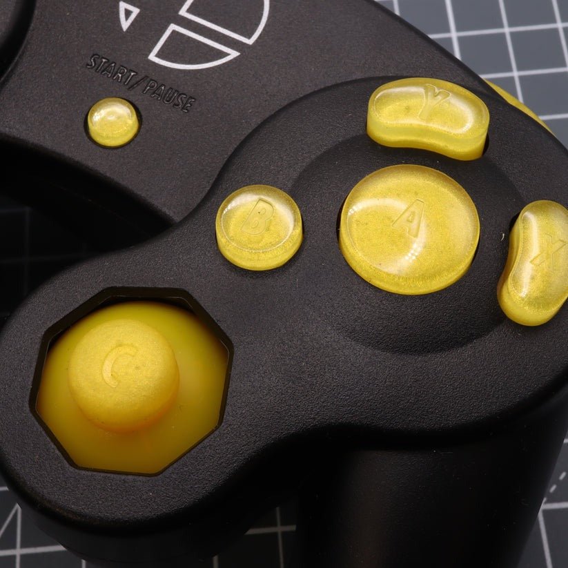 Hand cast custom resin buttons set for Nintendo GameCube - Lemon candy [NGC] | Lab Fifteen Co - 3