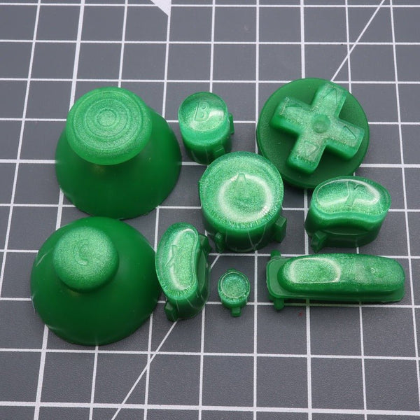 Hand cast custom resin buttons set for Nintendo GameCube - Lime candy [NGC] | Lab Fifteen Co