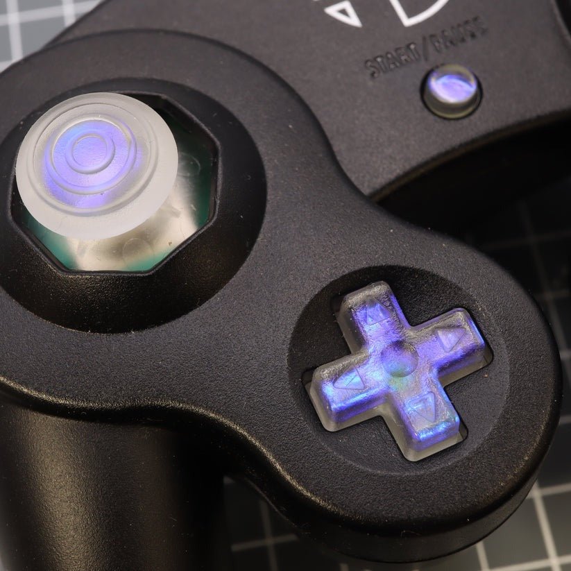 Hand cast custom resin buttons set for Nintendo GameCube - Midnight opal [NGC] | Lab Fifteen Co - 5