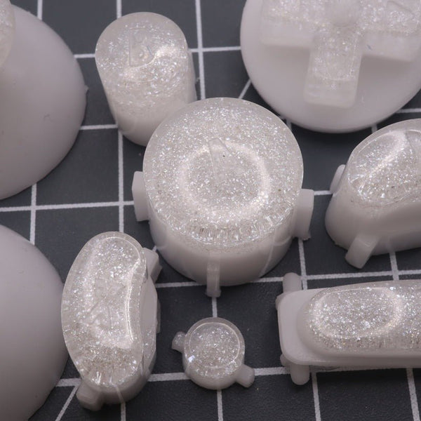 Hand cast custom resin buttons set for Nintendo GameCube - Pearl white [NGC] | Lab Fifteen Co