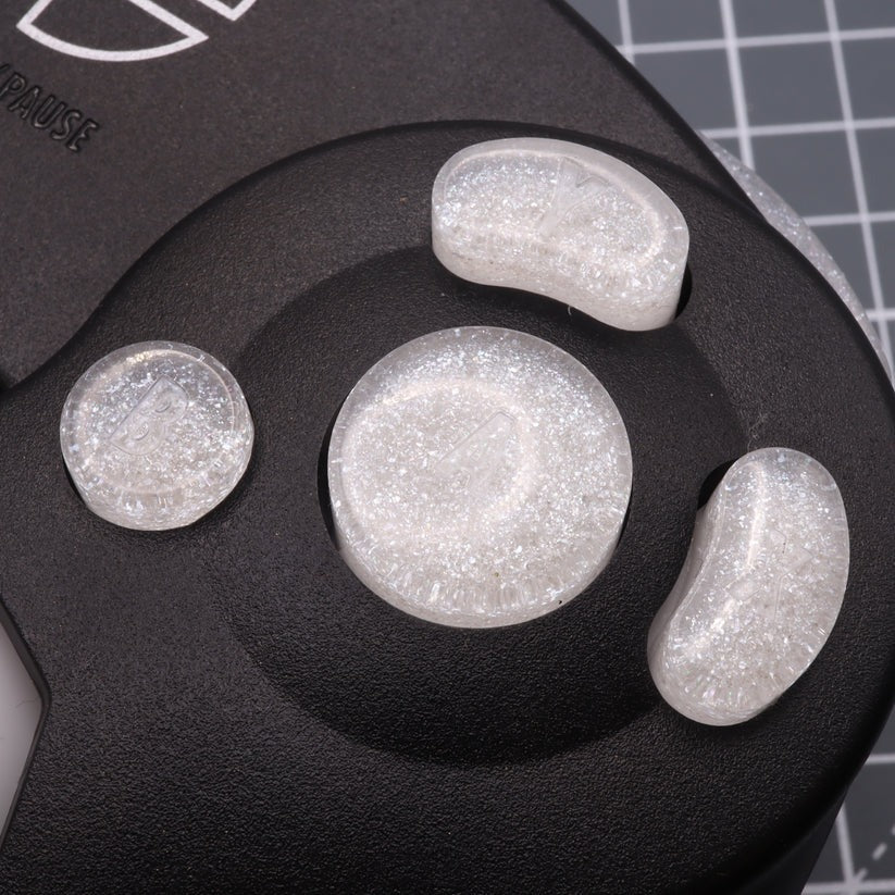 Hand cast custom resin buttons set for Nintendo GameCube - Pearl white [NGC] | Lab Fifteen Co - 5