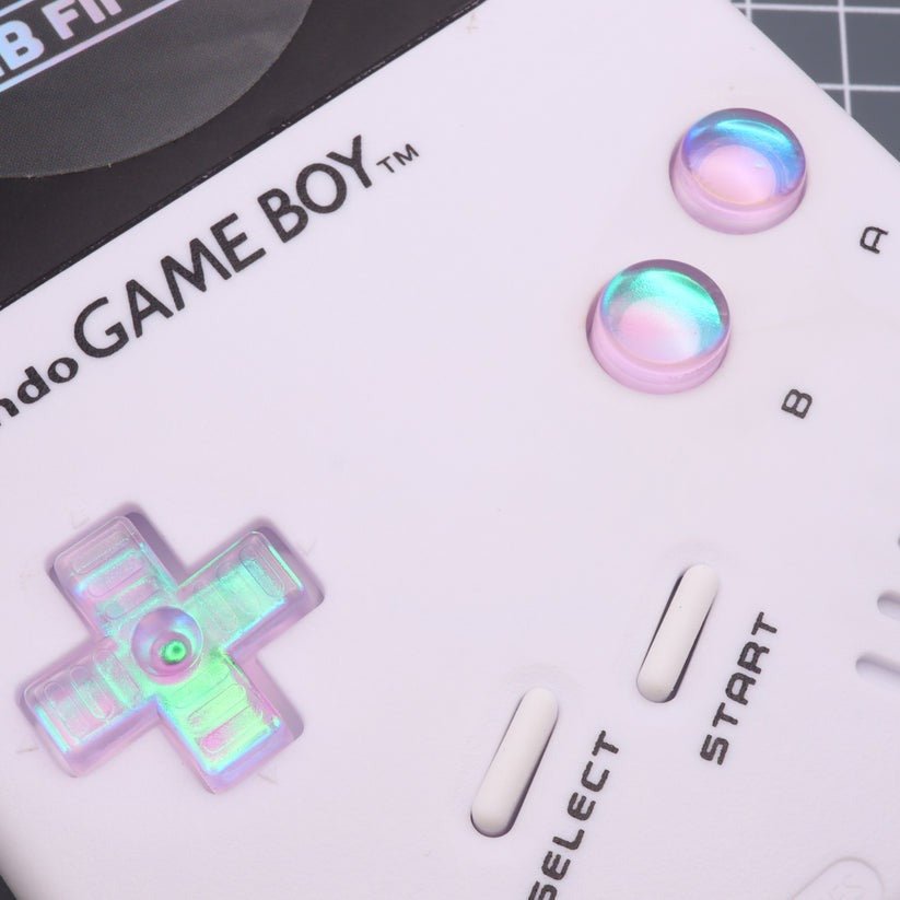 Hand cast resin buttons for Nintendo Game Boy Original DMG - 01 (Game Boy Classic) - Cool Opal | Lab Fifteen Co - 7