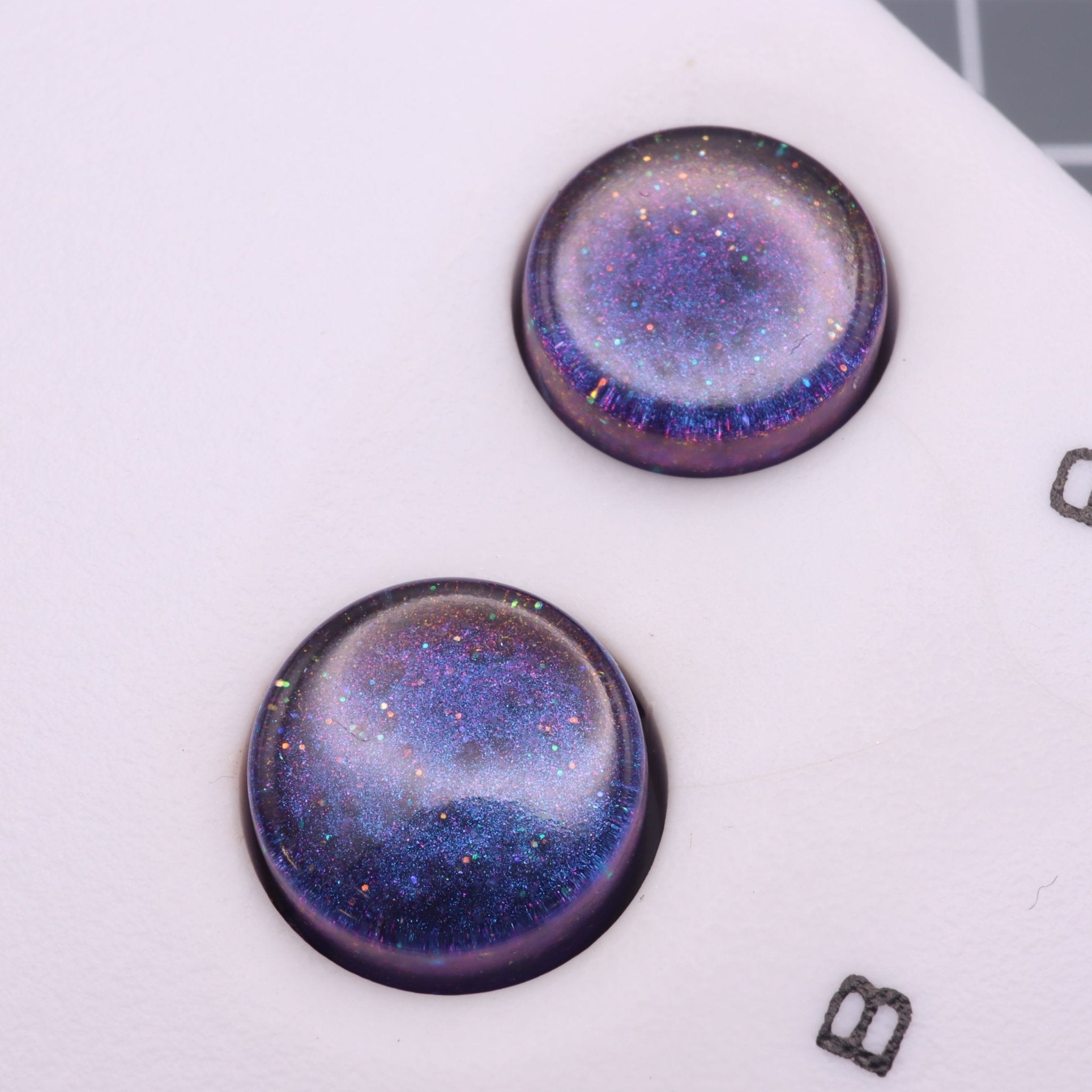Hand cast resin buttons for Nintendo Game Boy Original DMG-01 (Game Boy Classic) - Cosmic purple | Lab Fifteen Co - 7