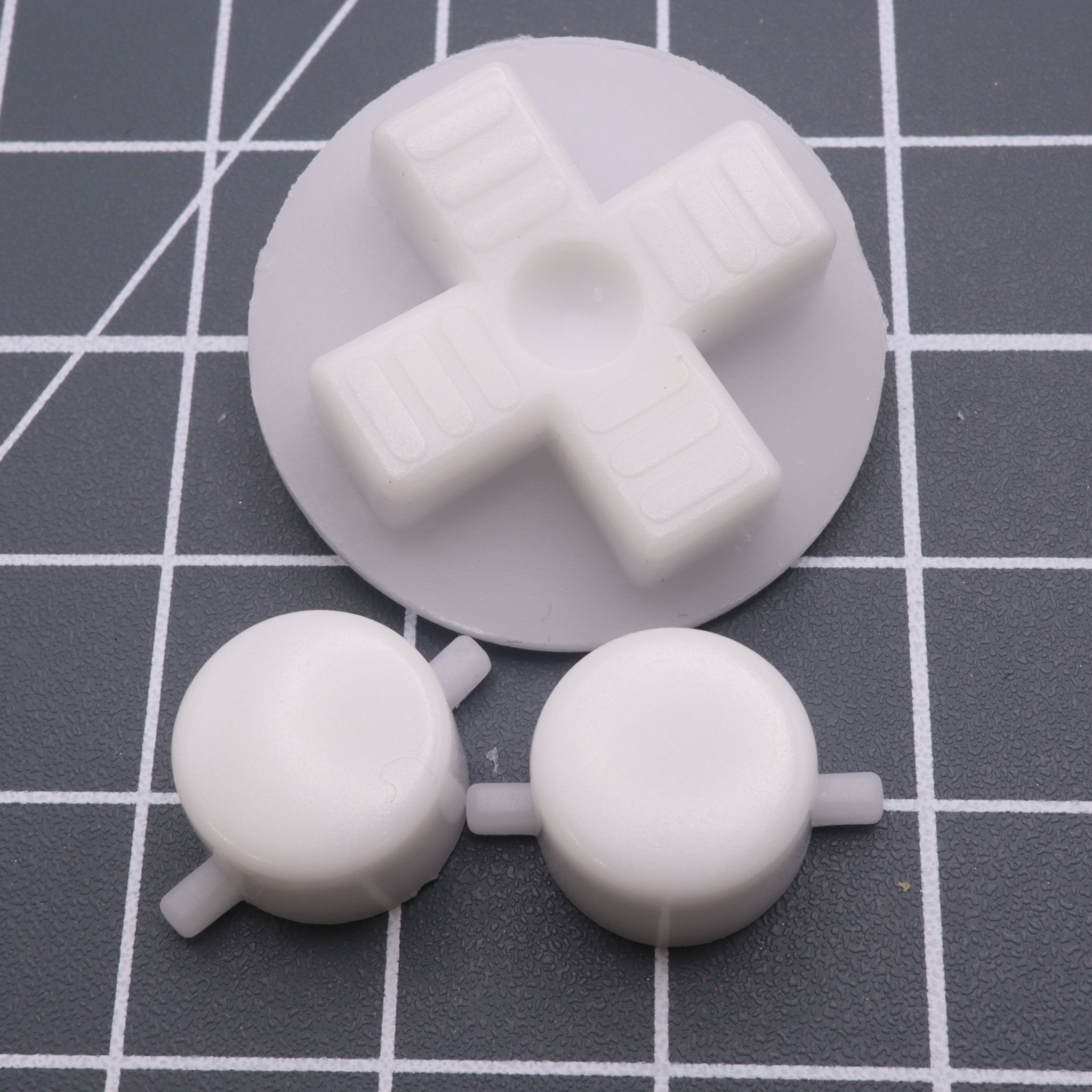 Hand cast resin buttons for Nintendo Game Boy Original DMG-01 (Game Boy Classic) - Glow in the dark blue | Lab Fifteen Co - 4