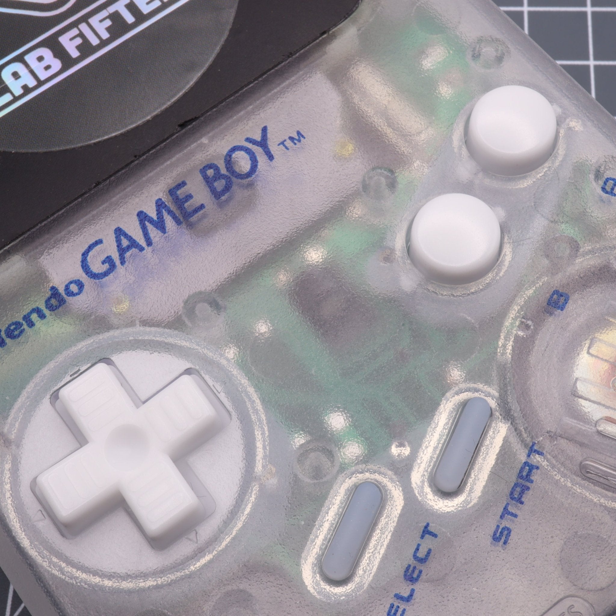 Hand cast resin buttons for Nintendo Game Boy Original DMG-01 (Game Boy Classic) - Glow in the dark blue | Lab Fifteen Co - 9