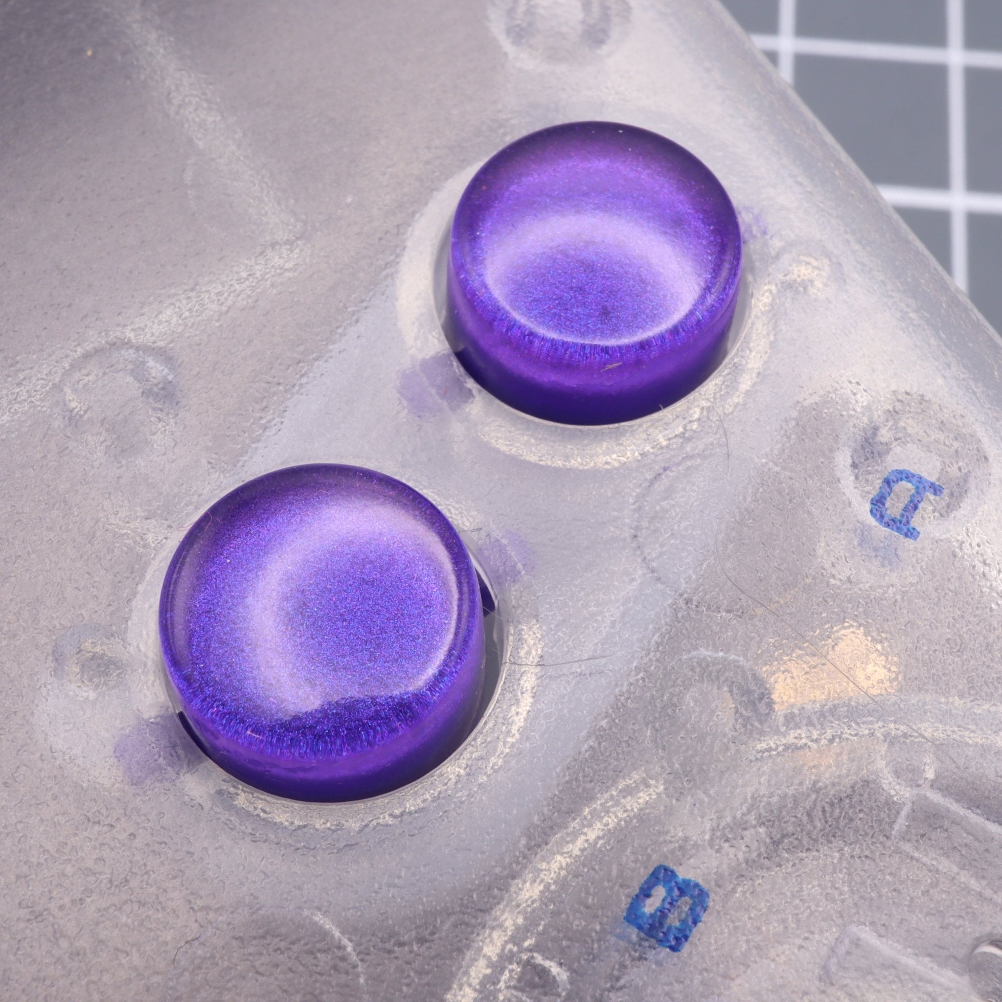 Hand cast resin buttons for Nintendo Game Boy Original DMG-01 (Game Boy Classic) - Grape candy | Lab Fifteen Co - 9