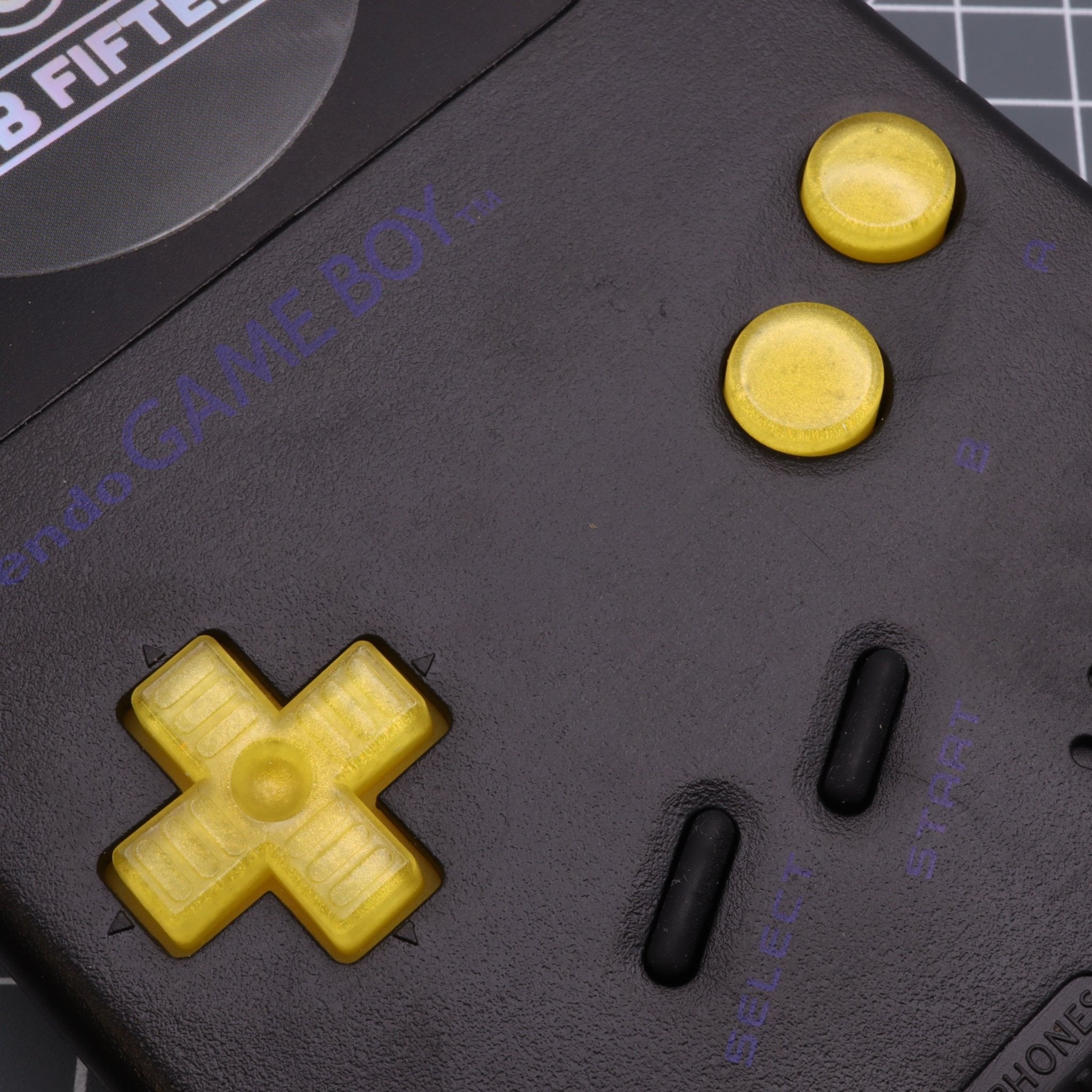 Hand cast resin buttons for Nintendo Game Boy Original DMG-01 (Game Boy Classic) - Lemon candy | Lab Fifteen Co - 6