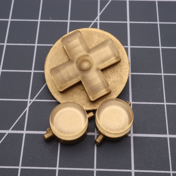Hand cast resin buttons for Nintendo Game Boy Original DMG-01 (Game Boy Classic) - Metallic gold | Lab Fifteen Co - 1