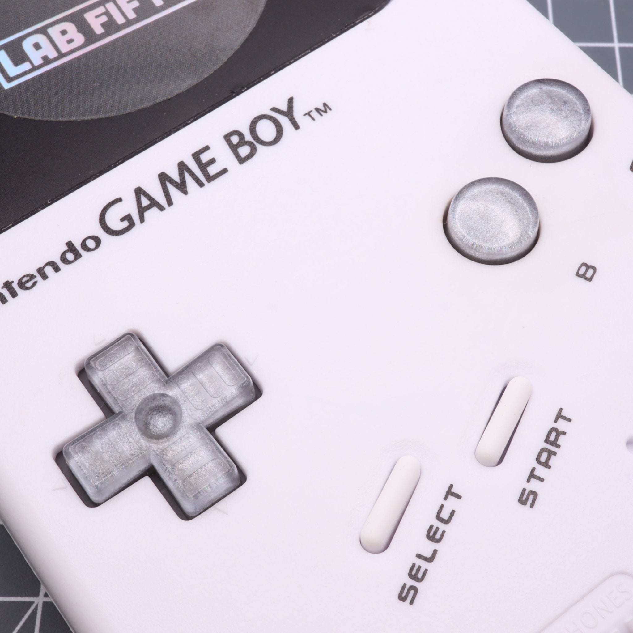 Hand cast resin buttons for Nintendo Game Boy Original DMG-01 (Game Boy Classic) - Metallic silver | Lab Fifteen Co - 3