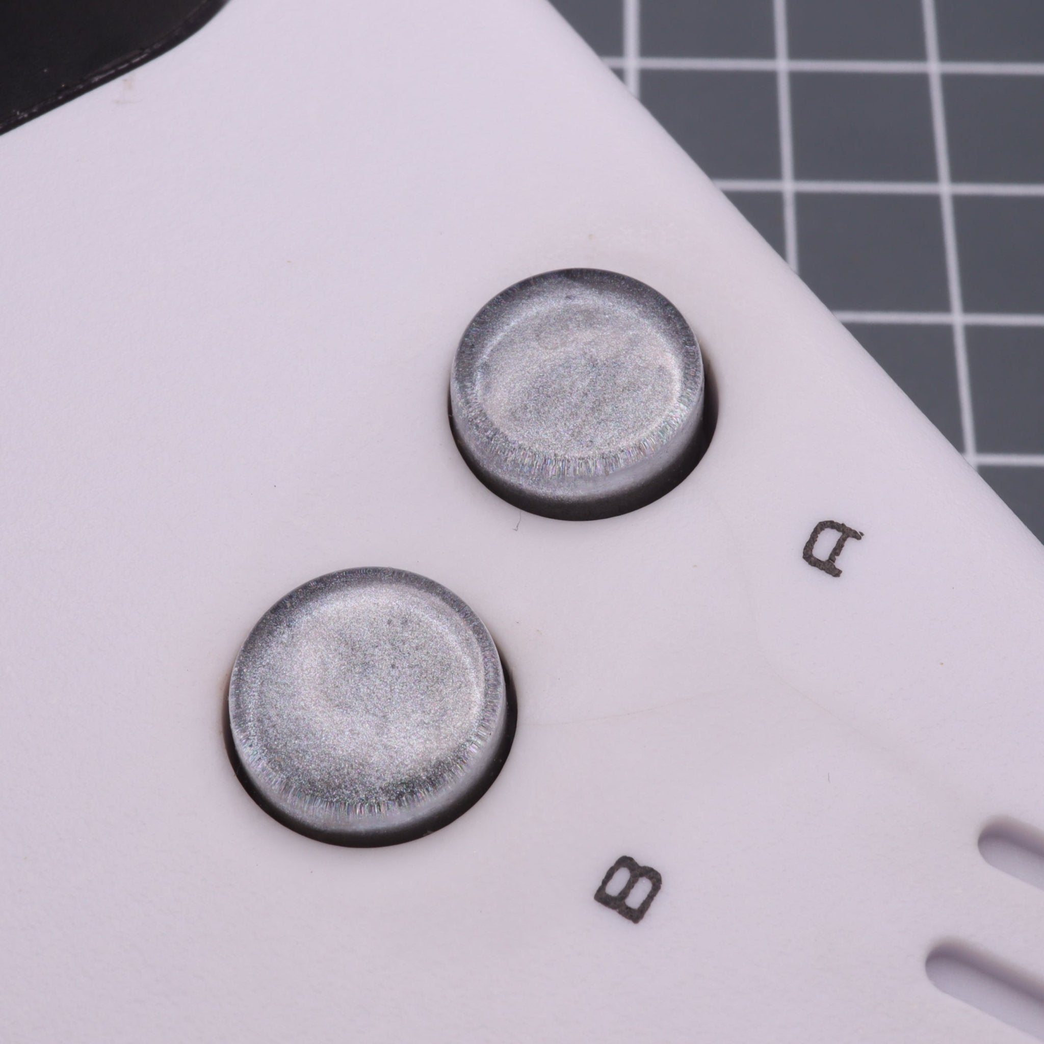 Hand cast resin buttons for Nintendo Game Boy Original DMG-01 (Game Boy Classic) - Metallic silver | Lab Fifteen Co - 5