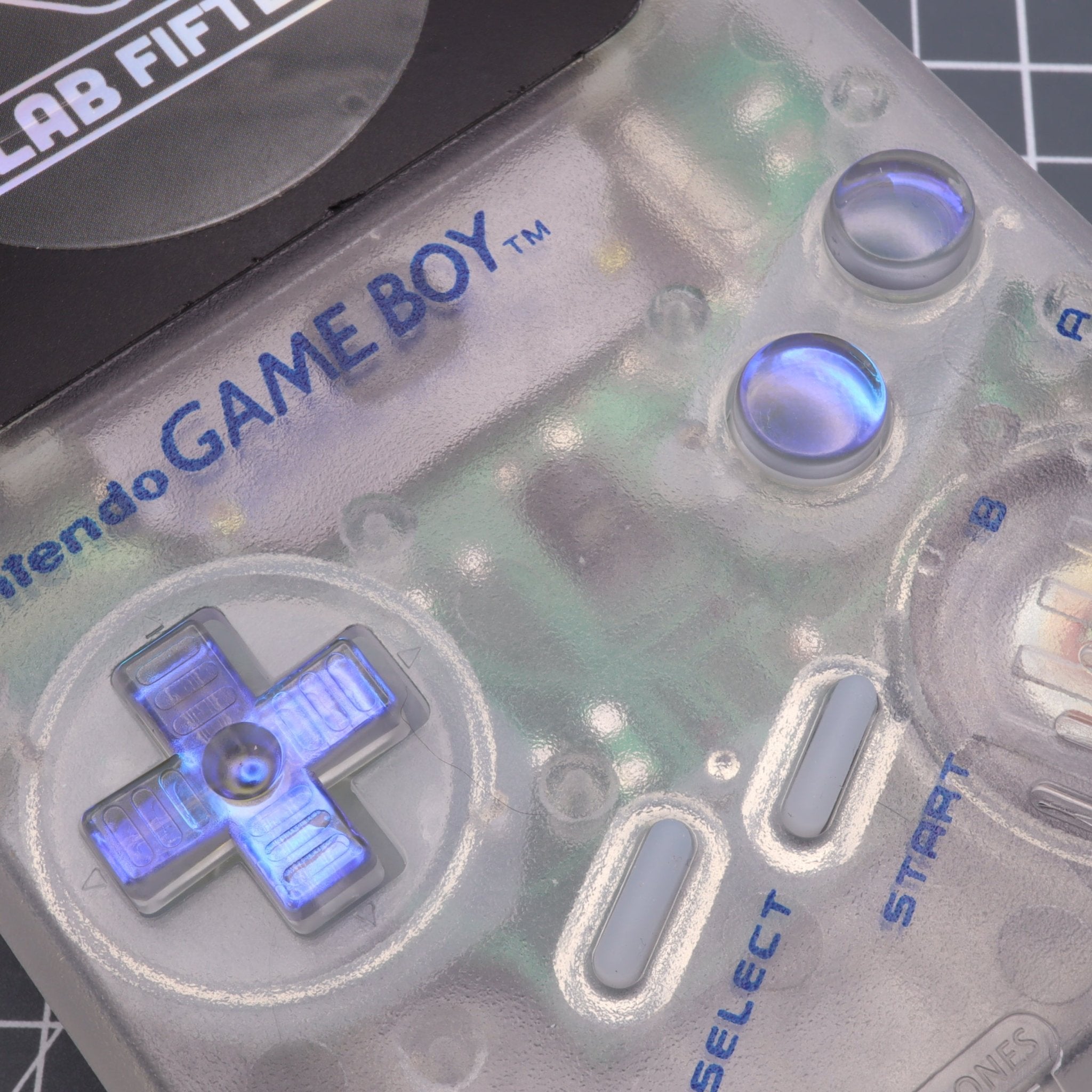 Hand cast resin buttons for Nintendo Game Boy Original DMG-01 (Game Boy Classic) - Midnight opal | Lab Fifteen Co - 9