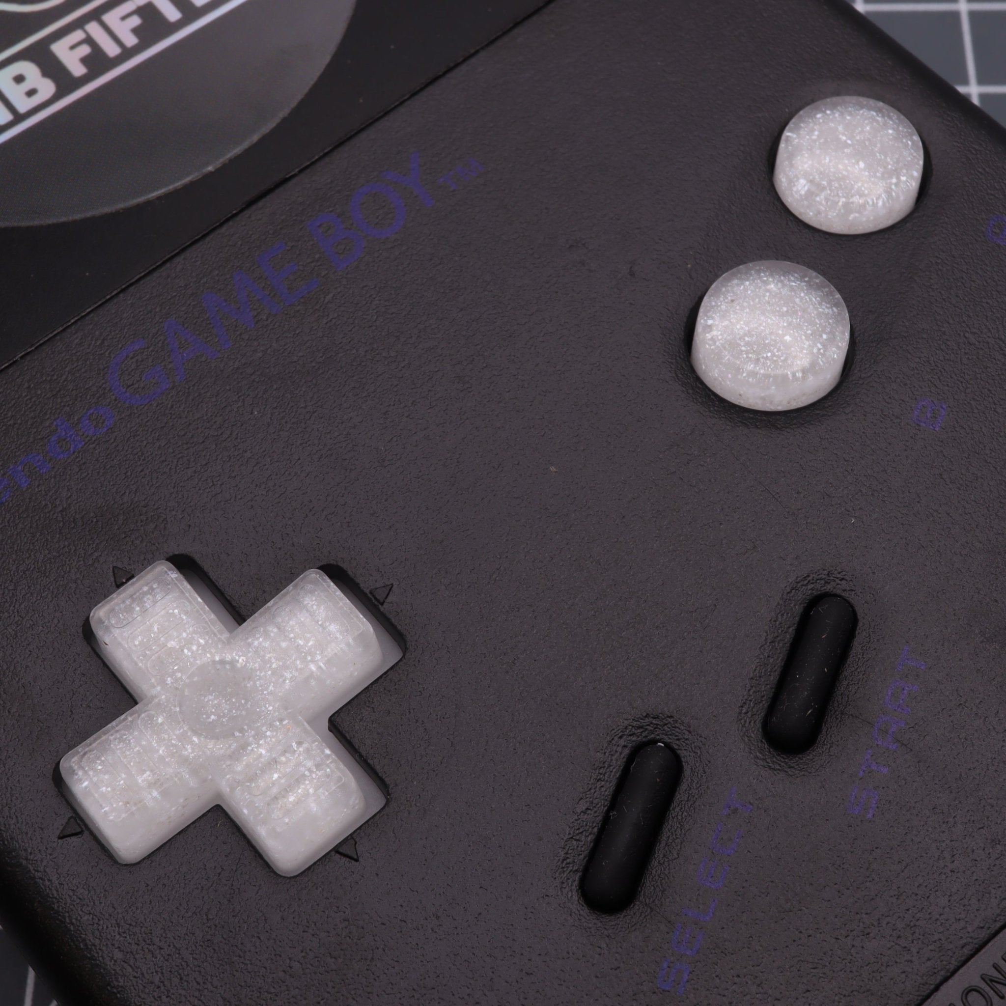 Hand cast resin buttons for Nintendo Game Boy Original DMG-01 (Game Boy Classic) - Pearl white | Lab Fifteen Co - 6