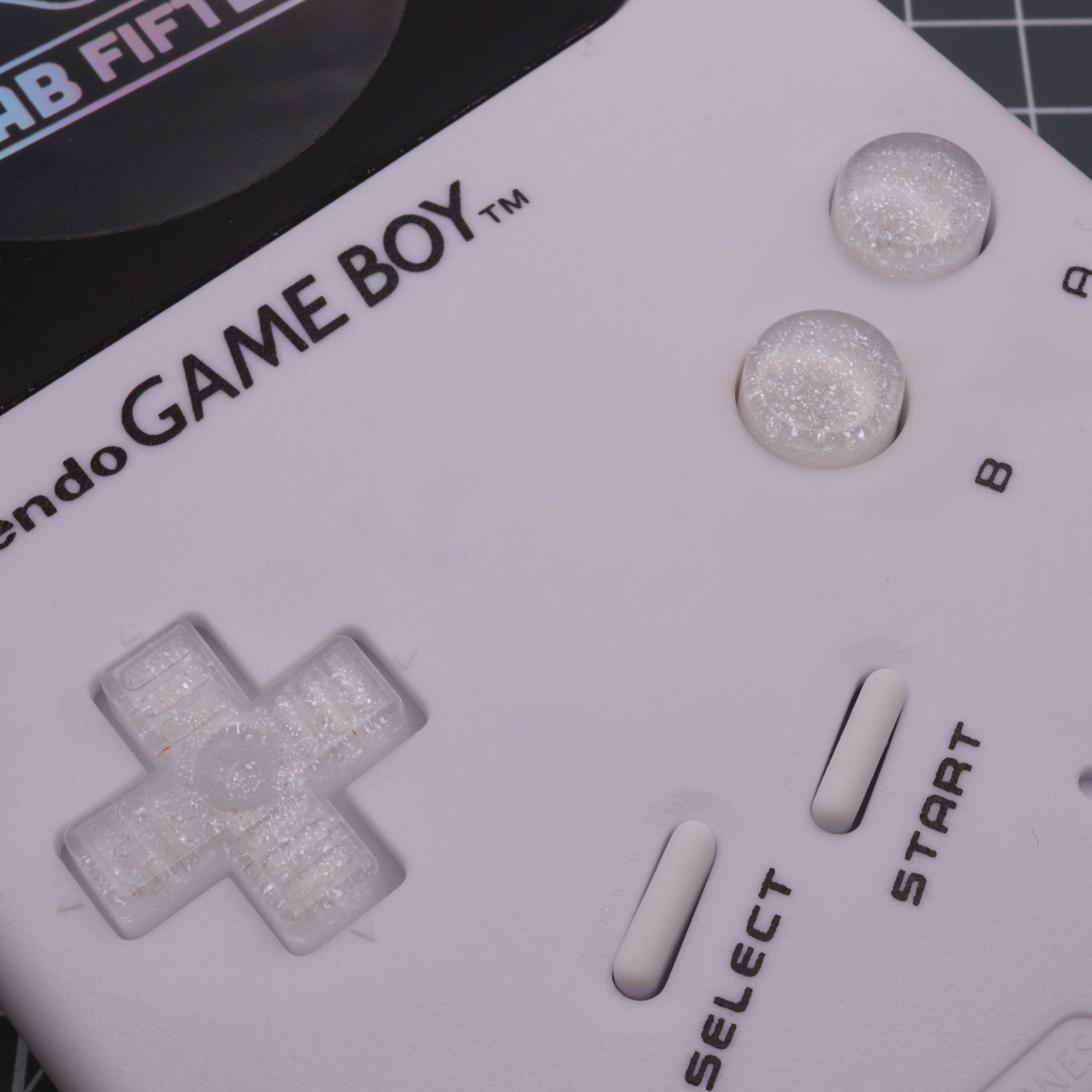 Hand cast resin buttons for Nintendo Game Boy Original DMG-01 (Game Boy Classic) - Pearl white | Lab Fifteen Co - 3