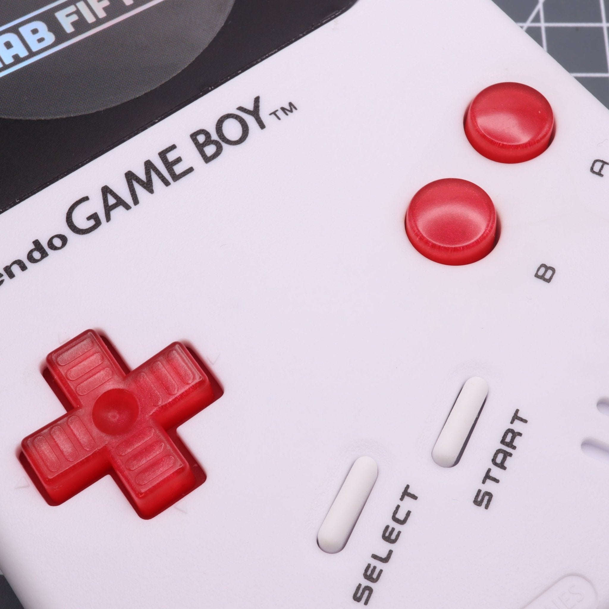 Hand cast resin buttons for Nintendo Game Boy Original DMG-01 (Game Boy Classic) - Strawberry candy | Lab Fifteen Co - 3