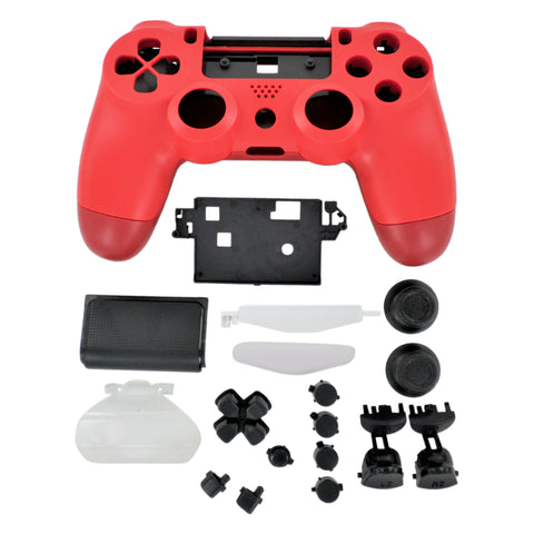 Housing shell for PS4 Slim Pro controller ZCT2 JDM-040 complete replacement - Red & Black | ZedLabz