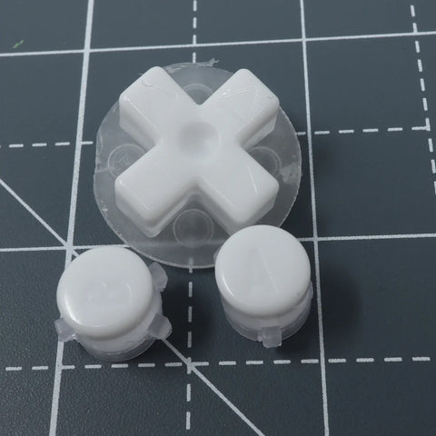 Hand cast custom resin buttons for Nintendo Game Boy Advance - Pudding caps white| Lab Fifteen Co
