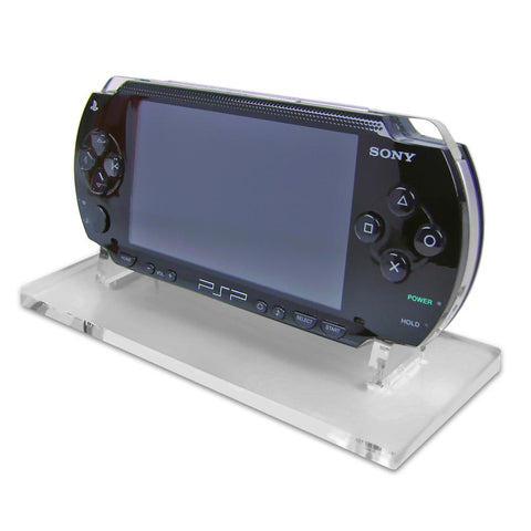 Display stand for Sony PSP 2000 3000 handheld console - Crystal Clear | Rose Colored Gaming