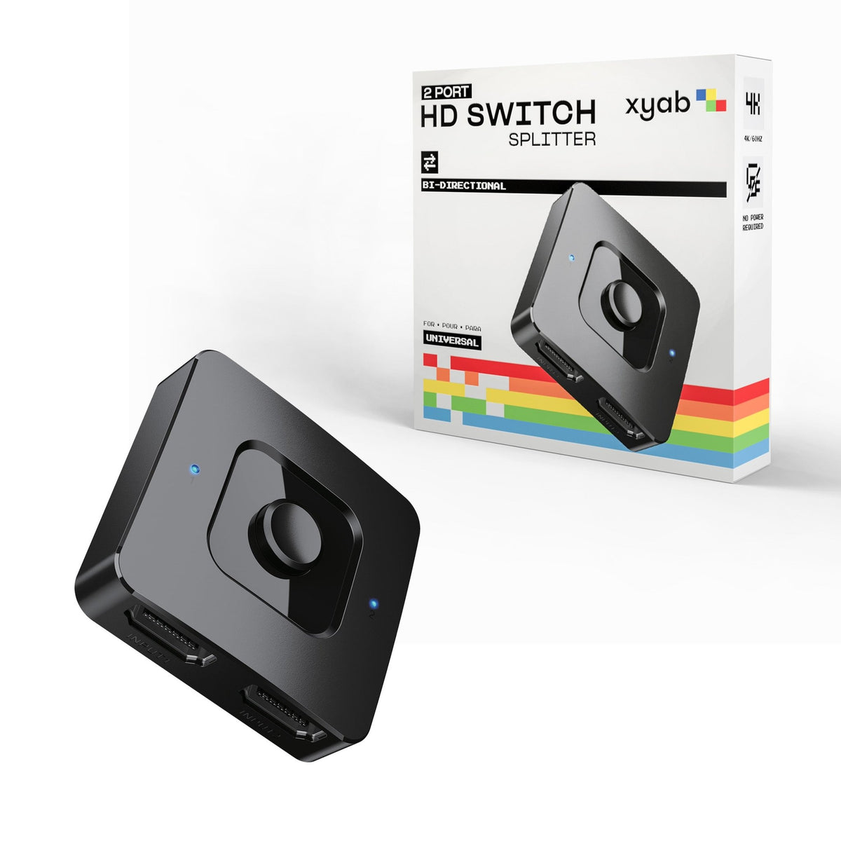 HDMI 2 port bi-directional switch & splitter 4K 60Hz | XYAB - 1