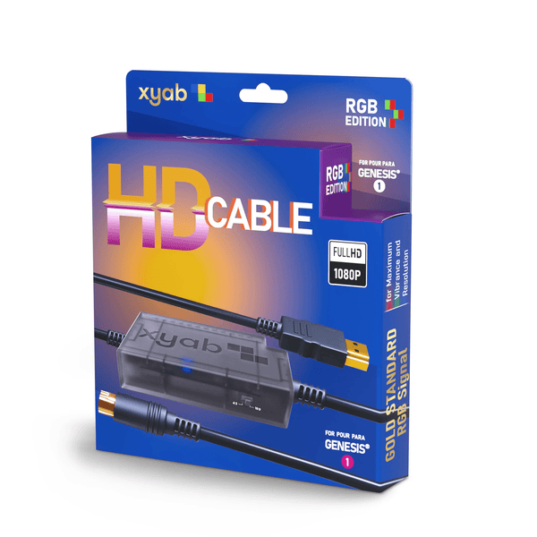HDMI adapter converter cable for Sega Genesis / Megadrive 1 consoles RGB with upscaling | XYAB - 2