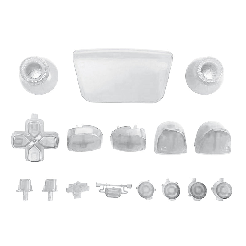 Full Button Set For Sony PS5 Controllers - Clear | ZedLabz