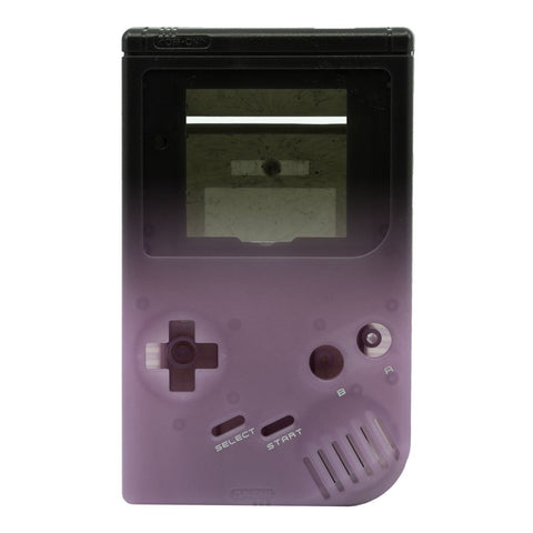 Front & Back Housing Shell For Nintendo Game Boy DMG-01 Original Console - Murdock (Black To Purple) | Retro Modding