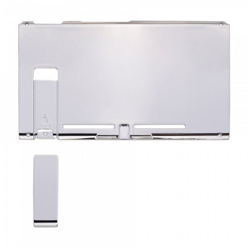 Housing shell for Nintendo Switch console back plate with kickstand hard cover - Chrome Silver | ZedLabz