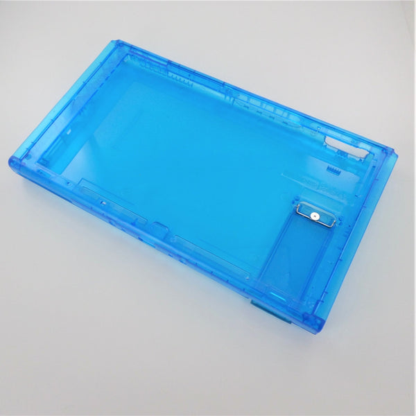 Housing shell for Nintendo Switch console with stand replacement hard casing front & back - Clear Blue | ZedLabz