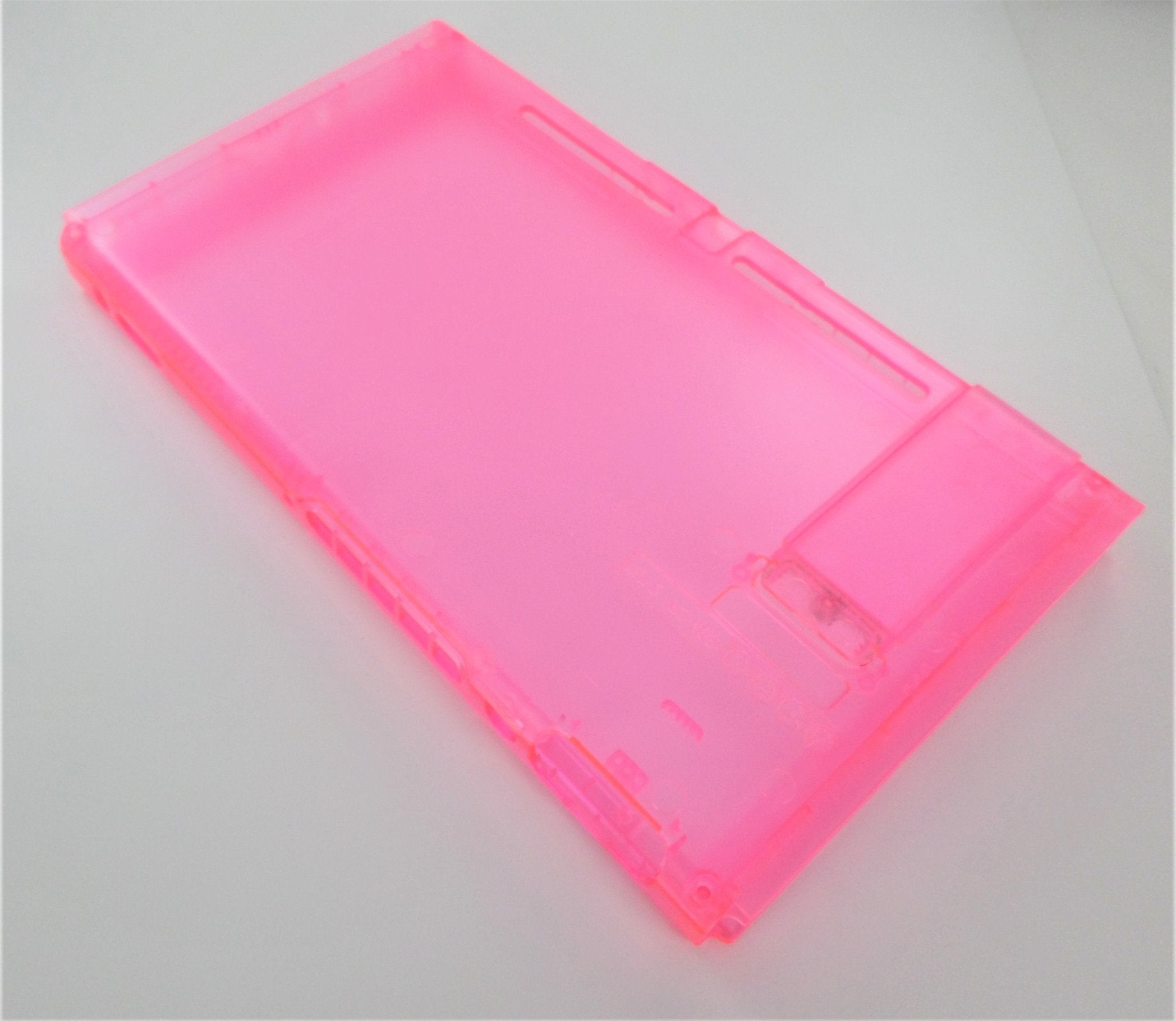 Housing shell for Nintendo Switch console with stand replacement hard casing front & back - Clear Pink | ZedLabz - 3